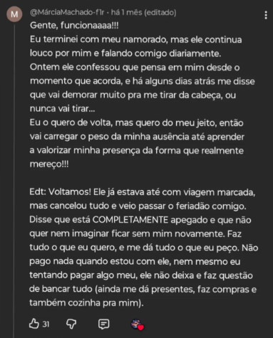 Depoimento de Marcia Machado
